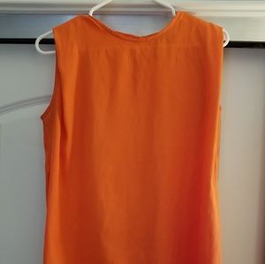 MANGO Sleeveless Blouse, Orange, Sz 4